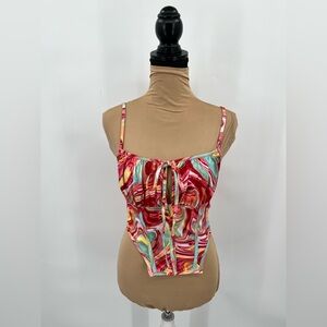 NWOT Y2K corset tie front cami top going out night out bratzcore birthday miami